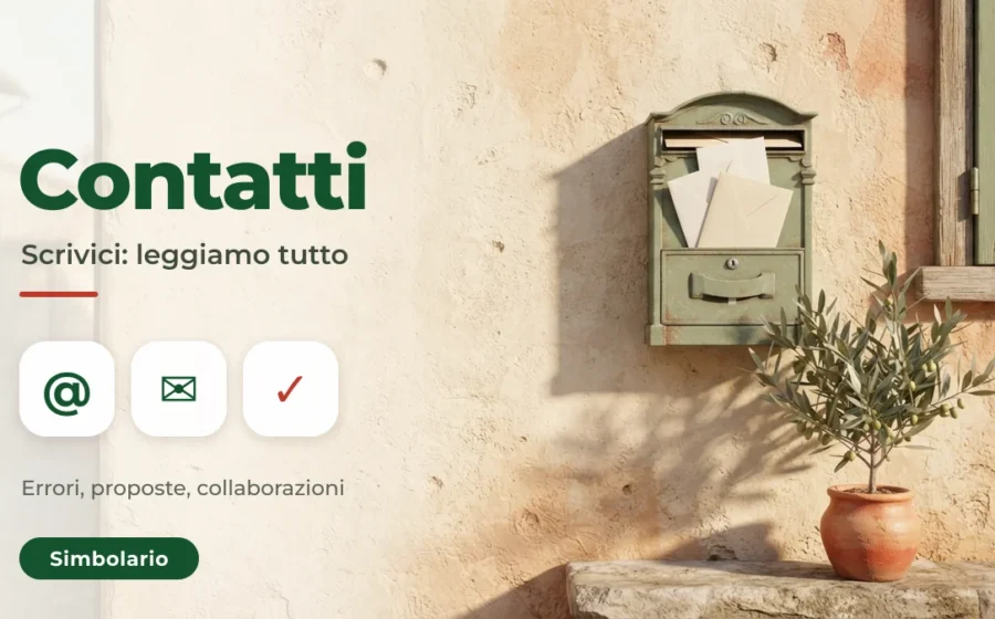 Cassetta della posta italiana con lettere: come contattare Simbolario per simboli e caratteri speciali