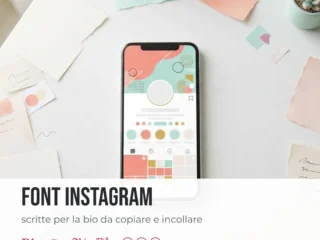 Font Instagram per la bio da copiare: esempi di scritte in grassetto, corsivo, gotico e cerchiato su uno smartphone