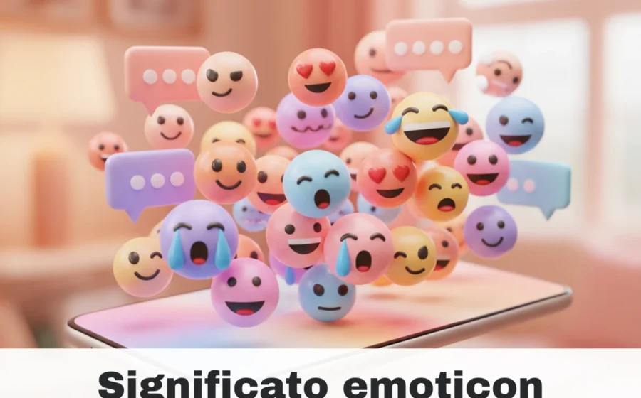 Significato emoticon: faccine emoji colorate che escono da uno smartphone, elenco con il nome ufficiale in italiano
