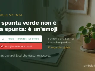 La spunta di testo prende il colore del testo, quella emoji e sempre verde